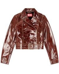 DIESEL - Patent Double-Breasted Jacket - Lyst
