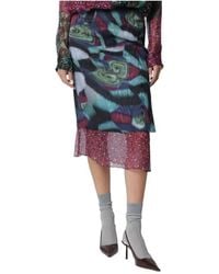 Dries Van Noten - Silk-Blend Print Skirt - Lyst