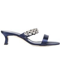 Manolo Blahnik - Stiletto High-Heeled Sandals - Lyst