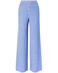 Guest In Residence - Lightweight Cashmere Linen Wide-Leg Pants - Lyst