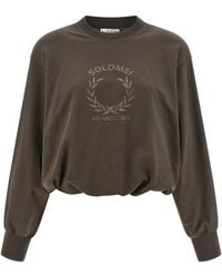 Brunello Cucinelli - Logo Printed Crewneck Sweatshirt - Lyst