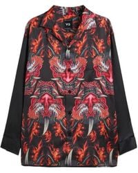 Y-3 - Satin Graphic Shirt - Lyst