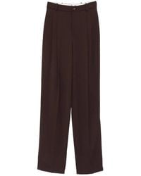 Elisabetta Franchi - Gabardine Pleated Trousers - Lyst