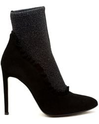 Giuseppe Zanotti - Short Sock Boots With Lotus Leaf Edges - Lyst