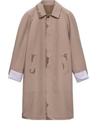 Prada - Bonded Poplin Coat With Devoré Effect - Lyst