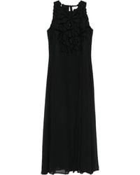 forte_forte - Flower Embroidery Detail Long Dress - Lyst