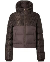 Fendi - Ff Jacquard Hooded Padded Jacket - Lyst