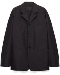 Prada - Single-Breasted Technical Cotton Jacket - Lyst