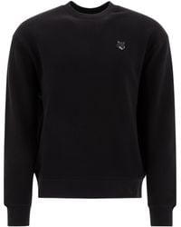 Maison Kitsuné - Maison Kitsuné Fox Patch Crewneck Sweatshirt - Lyst