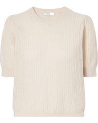 FRAME - Short-Sleeve Knit Top - Lyst