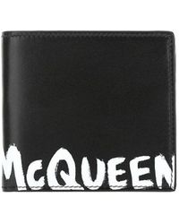 McQueen - Logo Print Bi-Fold Wallet - Lyst
