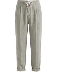 Brunello Cucinelli - Elasticated Waistband Drawstring Pants - Lyst
