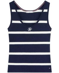 Tommy Hilfiger - Striped Scoop-Neck Tank Top - Lyst