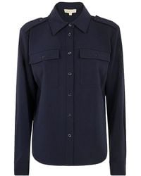 MICHAEL Michael Kors - Crepe Utility Shirt - Lyst