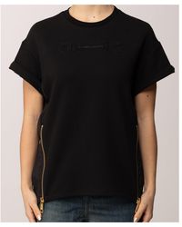 Elisabetta Franchi - Zip-Detail T-Shirt - Lyst