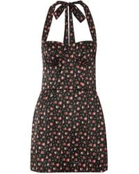 Dolce & Gabbana - Cotton-Blend Floral Midi Dress - Lyst