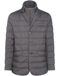 Herno - Layered Effect Quilted Coat - Lyst