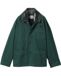 Miu Miu - Contrast Collar Denim Jacket - Lyst