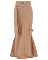 Blumarine - Canvas Panelled Long Skirt - Lyst
