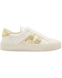Moncler - Monaco 2 Panelled Suede Sneakers - Lyst