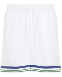 CASABLANCA - Tennis Club Icon Twill Shorts - Lyst