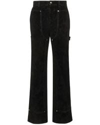 Stella McCartney - Velvet Denim Workwear Straight Pants - Lyst