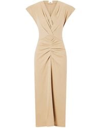 Isabel Marant - V-Neck Cap-Sleeve Midi Dress - Lyst