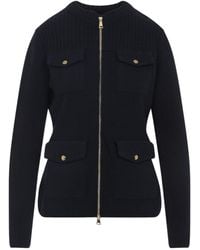 Moncler - Zip-Up Ribbed Cardigan - Lyst