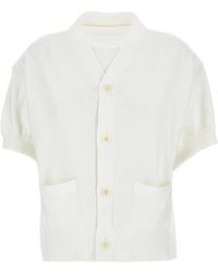 Sacai - Short-Sleeved V-Neck Cardigan - Lyst