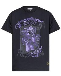 Ganni - Graphic Printed Crewneck T-Shirt - Lyst