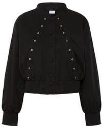 Marella - Eyelet-Detail Cotton Bomber Jacket - Lyst