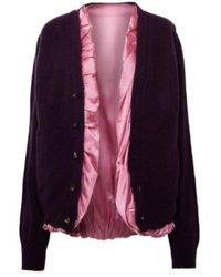 JW Anderson - Satin-Lined Cardigan - Lyst