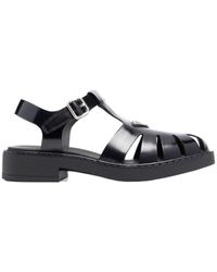 Prada - Brushed Leather Fisherman Sandals - Lyst