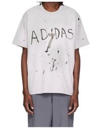 Song For The Mute - X Adidas 007 Logo-Print Paint-Splatter T-Shirt - Lyst