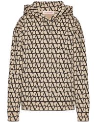 Valentino - Toile Iconographe-Print Cotton Hoodie - Lyst
