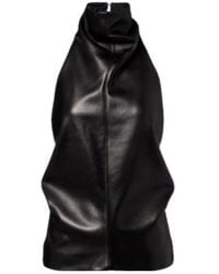 KHAITE - Rone Halterneck Leather Top - Lyst