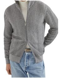 Brunello Cucinelli - Long-Sleeved Zip-Up Cardigan - Lyst