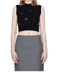 Cecilie Bahnsen - Floral-Appliqué Vest - Lyst