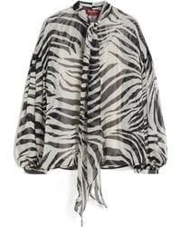 Max Mara - Studio Ballata Zebra Printed Top - Lyst