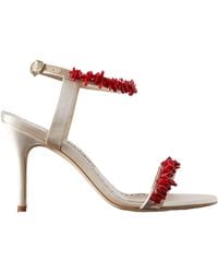 Manolo Blahnik - Round-Headed High-Heeled Sandals - Lyst