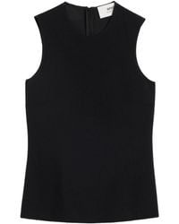 Ami Paris - Sleeveless Crepe Blouse - Lyst