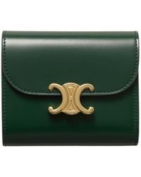 Celine - Small Flap Wallet Triomphe - Lyst