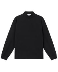 Stone Island - Oversized-Fit Long-Sleeve Mock Neck T-Shirt With Embroidery - Lyst