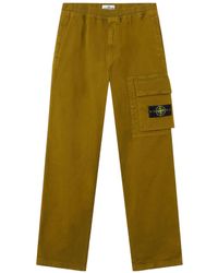 Stone Island - Loose-Fit Joggers With Drawstring Cuffs - Lyst