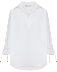 Max Mara - Drawstring Layered Blouse - Lyst