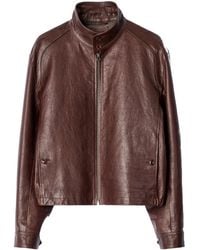 Lemaire - Stand Collar Leather Jacket - Lyst