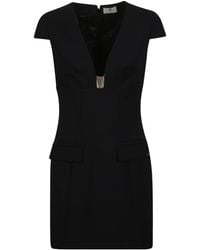 Elisabetta Franchi - V-Neck Mini Dress - Lyst