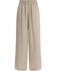 Brunello Cucinelli - Palazzo Straight Leg Pants - Lyst