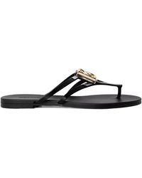 Dolce & Gabbana - Logo Thong Sandals - Lyst