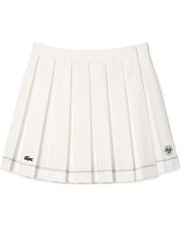 Lacoste - Solid Color Pleated Skirt - Lyst